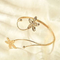 304 Stainless Steel Arm Cuff Bangles for Women&nbsp;BJEW-B152-01G-B