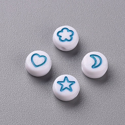White Opaque Acrylic Beads&nbsp;MACR-N008-41B