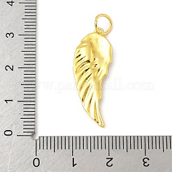 真鍮チャーム  ゴールドカラー  丸カン付き  ウイング  29.5x11x3mm  穴：4.4mm&nbsp;LS-KK-Z107-05G-01