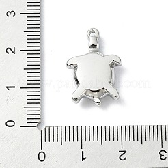 変色防止304ステンレススチールペンダント  亀のチャーム  ステンレス鋼色  15x10x4mm  穴：1mm&nbsp;STAS-L022-440P-01