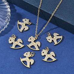 SHEGRACE Brass Micro Pave Black Cubic Zirconia Pendants&nbsp;XGRQ4S235-746G