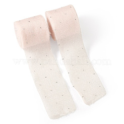 2Rolls Polyester Hot-fix Rhinestone Raw Edges Ribbon&nbsp;OCOR-TA0003-95F