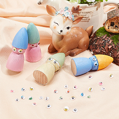 1000種類のプラスチック製の動く目ボタン2個  diyスクラップブッキングクラフトおもちゃアクセサリー用  ミックスカラー  500個/スタイル&nbsp;KY-PH0001-23