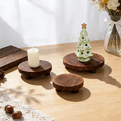 3Pcs 3 Sizes Round Wood Display Riser Stands&nbsp;AJEW-WH0410-252