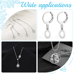 スターリングシルバーのオープン丸カン80個、サイズ4、925個  チェーンメイル織り用  銀  3~6x0.5mm  24ゲージ  内径：2~5mm  20個/スタイル&nbsp;STER-DC0001-02