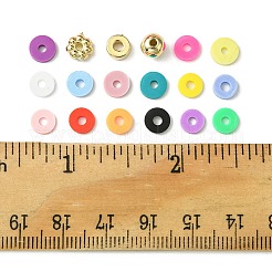 DIY ヘイシ ポリマー クレイ ビーズ ジュエリー作り ファインディング キット  ミックスカラー  6x1~5mm  穴：1.5~2.2mm.&nbsp;DIY-FS0005-94D