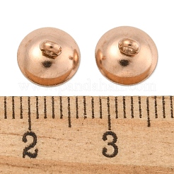 304ステンレススチールビーズキャップペンダントベイル  グローブガラスバブルカバーペンダント用  ローズゴールド  6mm  穴：1.8mm&nbsp;STAS-G224-24RG-08