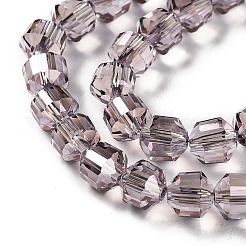 Electroplate Rondelle Glass Beads Strands&nbsp;EGLA-A036-09A-PL03