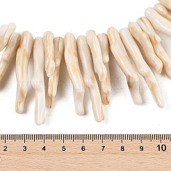 不透明アクリル模造サンゴビーズ連売り  ナゲット  ミックスカラー  27~47x12~18x5~6mm  穴：1.5mm  約100個/連  22.24''~22.44''（56.5~57センチメートル）&nbsp;SACR-P033-01A