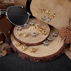 40Pcs 2 Colors Pentagram Alloy Brooch&nbsp;JEWB-FH0001-09
