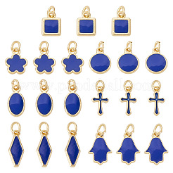21Pcs 7 Styles Brass Enamel Charms&nbsp;KK-TA0003-19C