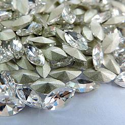 Glass Pointed Back Rhinestone Cabochons&nbsp;RGLA-A011-4x8mm-M