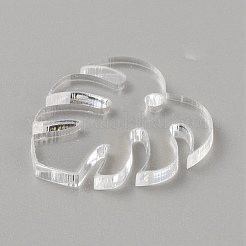 アクリルパーツ  葉  30.5x26.5x3mm  穴：2.5mm&nbsp;LS-TACR-WH0025-04B