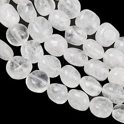 天然石クオーツクリスタルビーズ連売り  水晶  ナゲット  タンブルストーン  9~11x8~10x6~10mm  穴：0.8mm  約18~19個/連  6.89~7.28''（17.5~18.5センチメートル）&nbsp;GG-CBA787B-A02