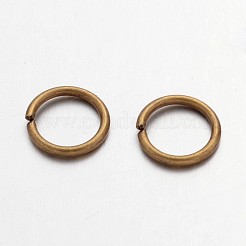 真鍮製オープンタイプ丸カン  ラウンド  カドミウムフリー＆鉛フリー  アンティークブロンズ  8x1mm  18ゲージ  内径：6mm  約4300個/500g&nbsp;JRC8MM-AB