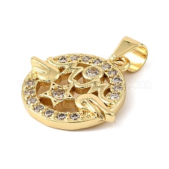 Mother's Day Brass Micro Pave Cubic Zirconia Pendants&nbsp;KK-M324-02B-G
