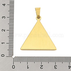 イオンプレーティング（IP）304ステンレスペンダント  トライアングルチャーム  ゴールドカラー  26.5x26x2mm  穴：4.5x9.5mm&nbsp;STAS-D112-09G