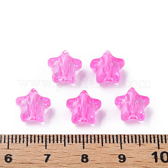 透明なアクリルビーズ  スター  蘭  9x9.5x5.5mm  穴：2mm  約2000個/500g&nbsp;MACR-S373-45-B11