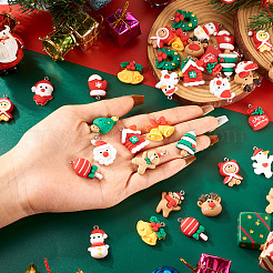 40Pcs 20 Styles Christmas Theme Opaque Resin Pendants&nbsp;RESI-TA0003-58