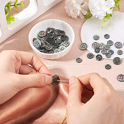 60Pcs 3 Styles Natural Black Lip Shell Buttons&nbsp;BUTT-TA0001-25