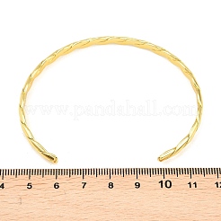Brass Twisted Cuff Bangle&nbsp;BJEW-P168-F02
