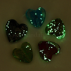 Luminous Handmade Gold Sand Lampwork Beads&nbsp;FOIL-T006-03