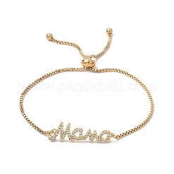 Mother's Day Adjustable 304 Stainless Steel Slider Bracelets&nbsp;BJEW-TA00613