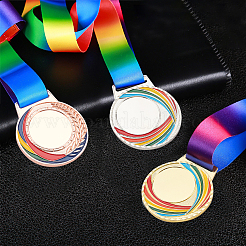 3Pcs 3 Colors Alloy Enamel Medal&nbsp;AJEW-FG0002-64