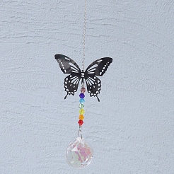 Crystal Ceiling Fan Pull Chains Chakra Hanging Pendants Prism&nbsp;AJEW-WH0021-30A