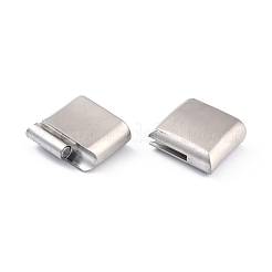 変色しにくい304ステンレススチール製のマグネット留め具と接着端  マットなスタイル  長方形  ステンレス鋼色  28.5x18.5x7mm  穴：5x16.5mm&nbsp;STAS-F276-02P