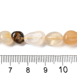 天然石瑪瑙ビーズ連売り  ナゲット  タンブルストーン  7~12x6~8x5~7mm  穴：1mm  約43~44個/連  15.47~15.63インチ（39.3~39.7cm）&nbsp;G-G146-A38-01