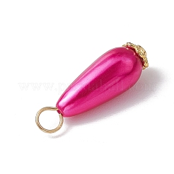 16Pcs ABS Plastic Imitation Pearl Teardrop Pendants&nbsp;PALLOY-JF03544