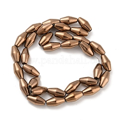 Electroplated Synthetic Magnetic Hematite Beads Strands&nbsp;G-Z032-B01-02D