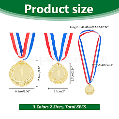 6Pcs 6 Styles Zinc Alloy Commemorative Medals&nbsp;AJEW-FH0005-05
