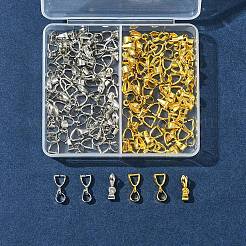 100Pcs 2 Colors Brass Ice Pick Pinch Bails&nbsp;IFIN-FS0001-48