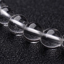 Natural Crystal Round Beaded Stretch Bracelets&nbsp;BJEW-F202-07