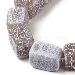天然石風化瑪瑙ビーズ連売り  直方体の  12~13x12~13x17mm  穴：1mm  約20個/連  13.39''（34センチメートル）&nbsp;G-Q169-B04-01