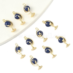 10Pcs Light Gold Plated Alloy Enamel Pendants&nbsp;ENAM-FS0003-10