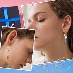 36Pcs 3 Size Ion Plating(IP) 316 Surgical Stainless Steel Hoop Earrings Findings&nbsp;STAS-UN0039-40