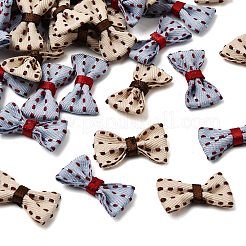 Polyester Bowknot with Polka Dot Sew on Ornament Accessories&nbsp;DIY-C085-10