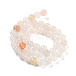 天然の金色のシルク翡翠ビーズ連売り  ラウンド  8mm  穴：1mm  約46個/連  14.76~14.88''（37.5~37.8センチメートル）&nbsp;G-A220-A02-01