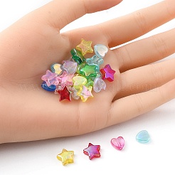 100Pcs 2 Styles Transparent Acrylic Beads&nbsp;OACR-YW0001-49