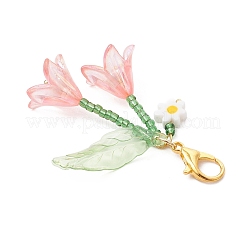 Glass Seed & Transparent Acrylic Beaded Pendant Decorations&nbsp;HJEW-MZ00406