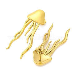 Ion Plating(IP) 304 Stainless Steel Jellyfish Stud Earrings&nbsp;EJEW-D281-29G