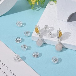 925スターリングシルバーピアスキャッチ  スタンプ925個付き  銀  5.5x4mm  穴：0.8mm&nbsp;STER-K167-036S