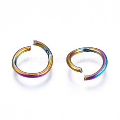 Ion Plating(IP) Rainbow Color 304 Stainless Steel Open Jump Rings&nbsp;STAS-N098-062B-01