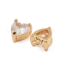 Brass Micro Pave Cubic Zirconia Pendants&nbsp;KK-K374-16G