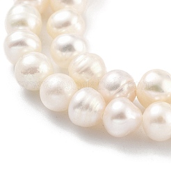 天然養殖淡水パールビーズ連売り  ポテト  ナバホホワイト  4~5mm  穴：0.6mm  約43~44個/連  7.09インチ（18cm）&nbsp;PEAR-C003-17A