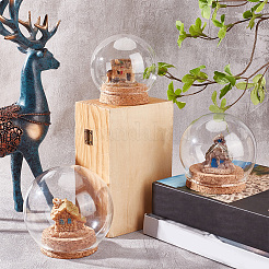 3 Sets 3 Style Glass Dome Cover&nbsp;AJEW-NB0003-93