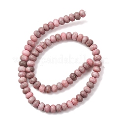 天然ピンクゼブラジャスパービーズ連売り  ロンデル  8x5mm  穴：1.2mm  約70~74個/連  14.76~15.08''（37.5~38.3センチメートル）&nbsp;G-D481-13